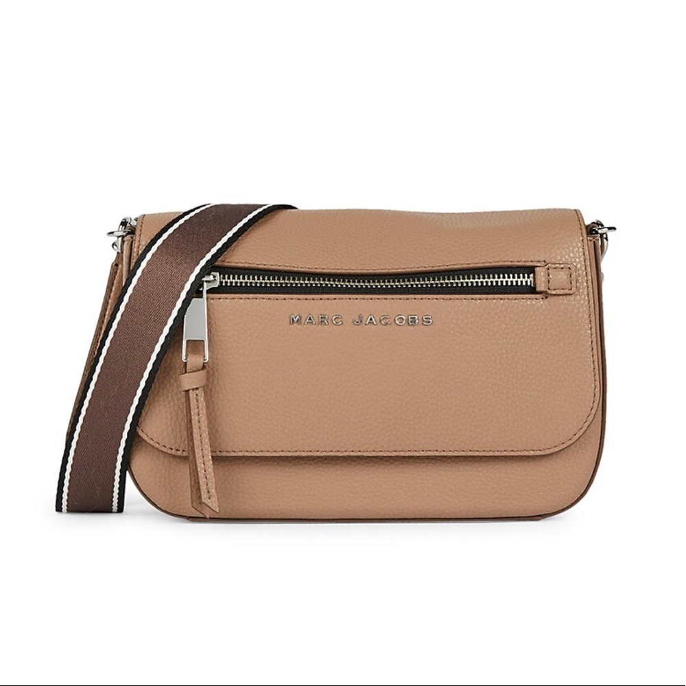 Marc Jacobs leather crossbody bag, beige.